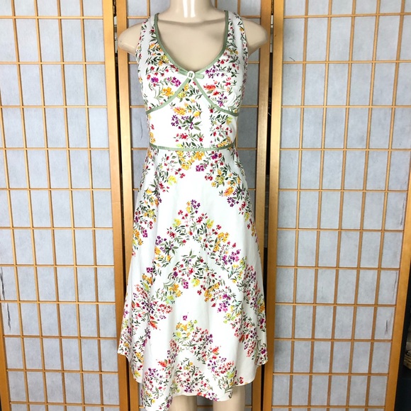 Madison Leigh Romantic Flower Print Sun Dress Sz 6 - Picture 1 of 13